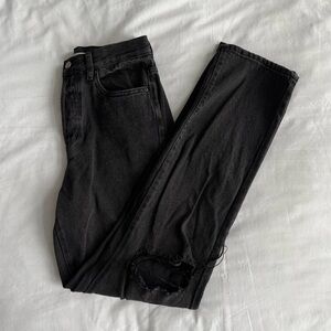 Pacsun Black Distressed Dad Jeans